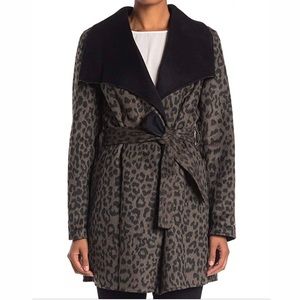 Tahari Ella Leopard Wrap Jacket